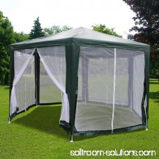 Quictent Outdoor Canopy Gazebo Party Wedding tent Screen House Sun Shade Shelter with Fully Enclosed Mesh Side Wall (6'x6'x6', Green)